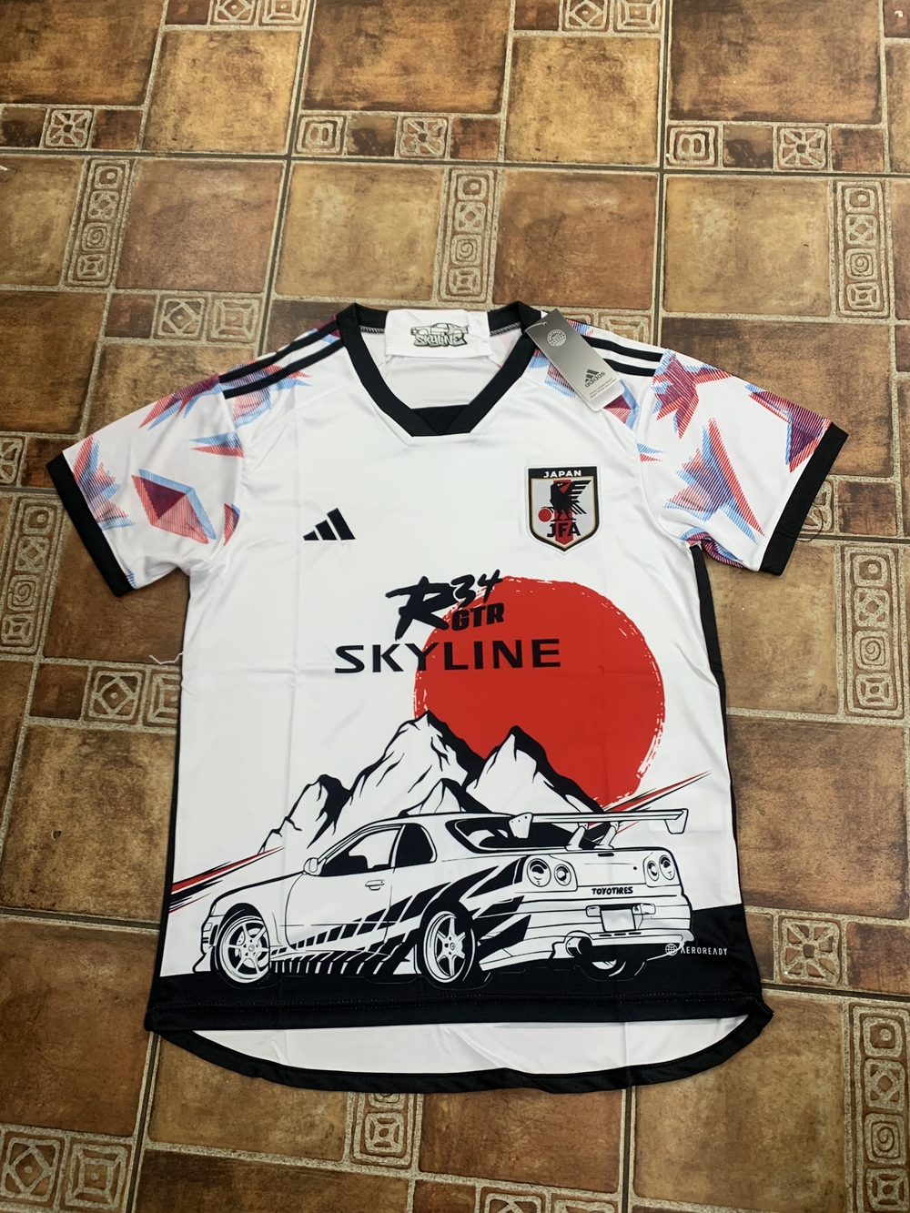 Adidas Japan 2022 Skyline Custom Fan Art Jersey Size M